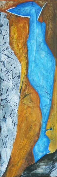 Painting titled "Knight and mantle o…" by Sorin Niculae Lazar, Original Artwork, Oil Mounted on Wood Stretcher frame