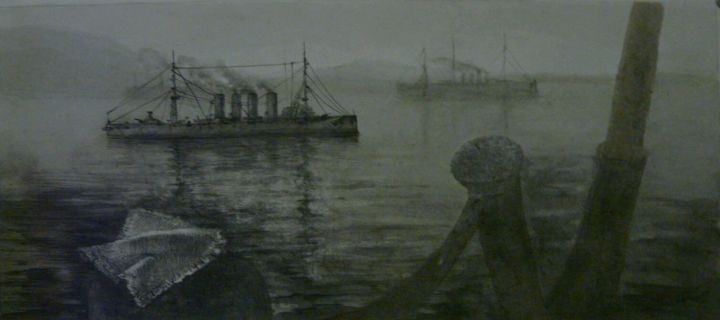 Drawing titled "1904" by Elena Paranina-Nartova, Original Artwork, Ink