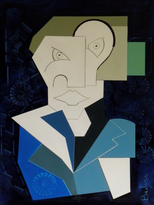 Jork Borstel Man 绘画, 45.7x35 in