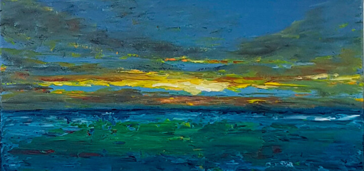 Malerei mit dem Titel "Wundergelb" von Sophia Kühn, Original-Kunstwerk, Acryl