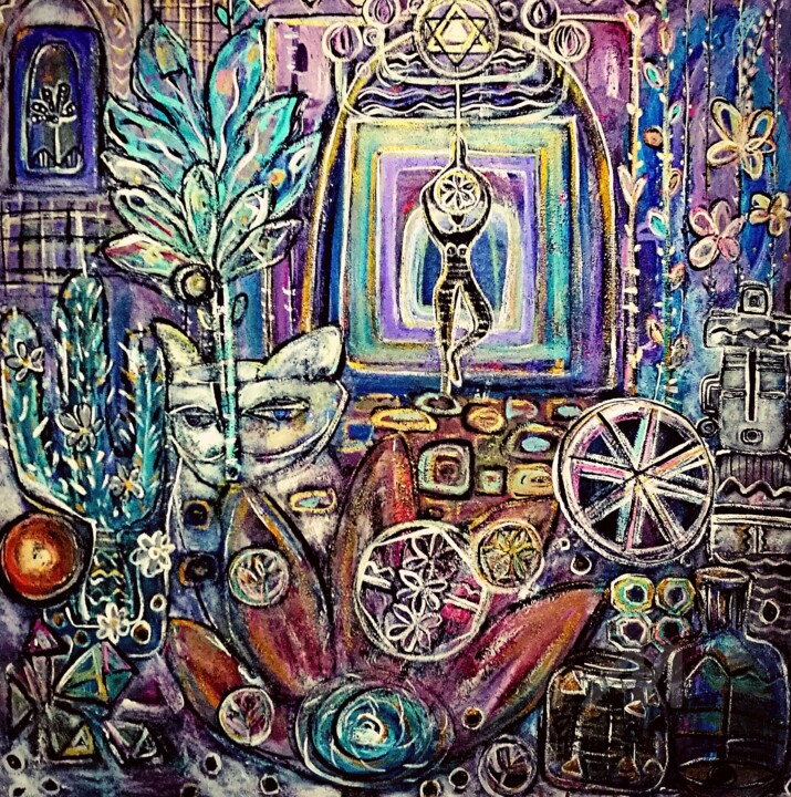 Painting titled "The true door" by Imuni, Original Artwork, Acrylic