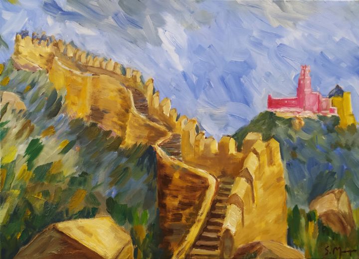Pintura intitulada "Sintra" por Sérgio Marques, Obras de arte originais, Óleo