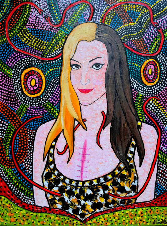 Painting titled "Recipiens Bastard 2…" by Alina Nilova, Original Artwork, Acrylic