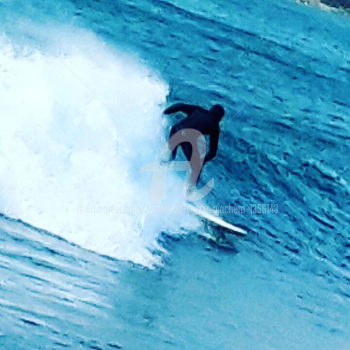 Photographie intitulée "Surfeur" par Geneviève  Vacca-Giachero, Œuvre d'art originale, Photographie numérique