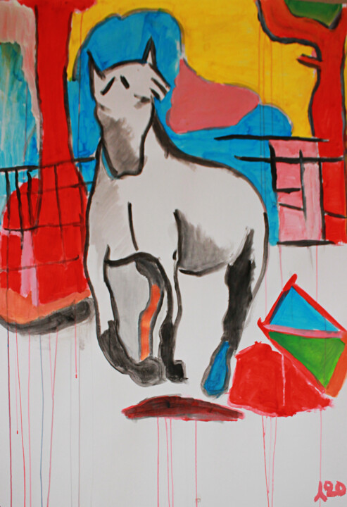 Cheval 绘画, 41.3x29.5 in