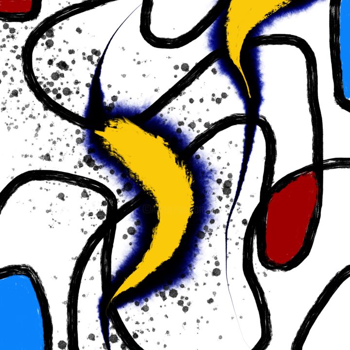 Digital Arts titled "Une Parfaite Imperf…" by Cila, Original Artwork, Digital Painting Mounted on Aluminium