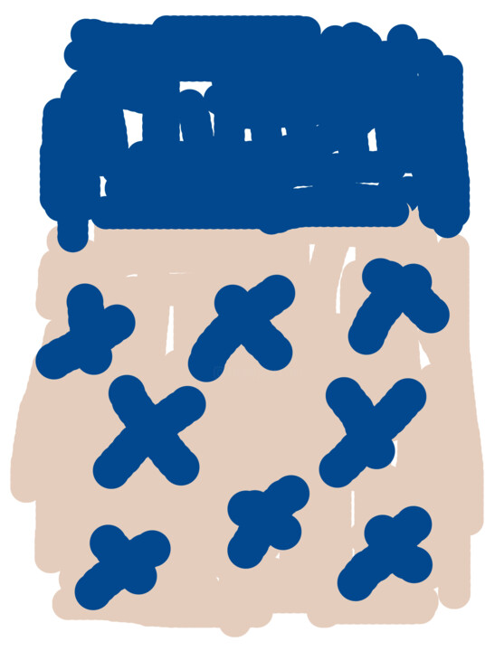 Sans titre (De crème et de bleu) 印花与版画, 27.6x19.7 in