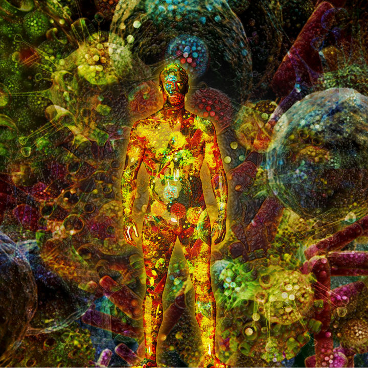 Digital Arts titled "The Birth of Adam" by Gordon Coldwell, Original Artwork, Digital Painting