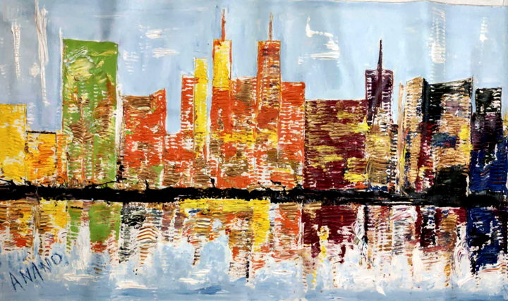 Peinture intitulée "CITY OF JOY" par Yes, Œuvre d'art originale, Acrylique