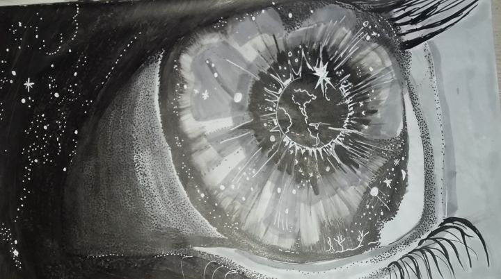 dans les étoiles 图画, 11.4x18.1 in