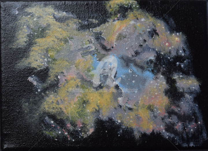 The eagle nebula 绘画, 5.1x7.1 in