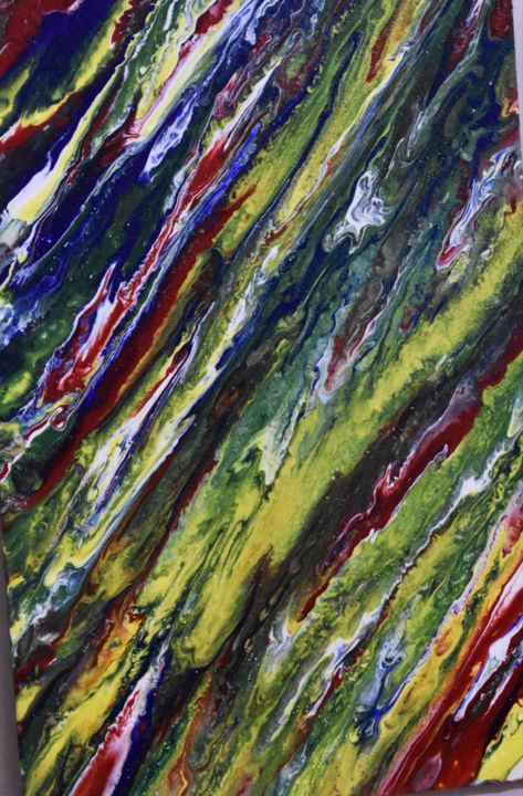 Painting titled "Diagonal flow" by Azhar A, Original Artwork, Acrylic