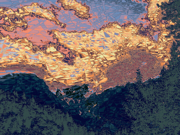 Digital Arts titled "Mostly Cloudy with…" by Ken Grzesik, Original Artwork, 2D Digital Work