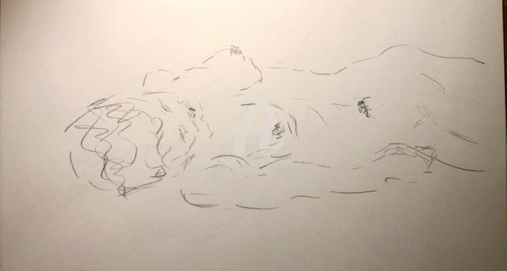 Painting titled "First Sketch in the…" by Nicole Cecil B, Original Artwork, Pencil