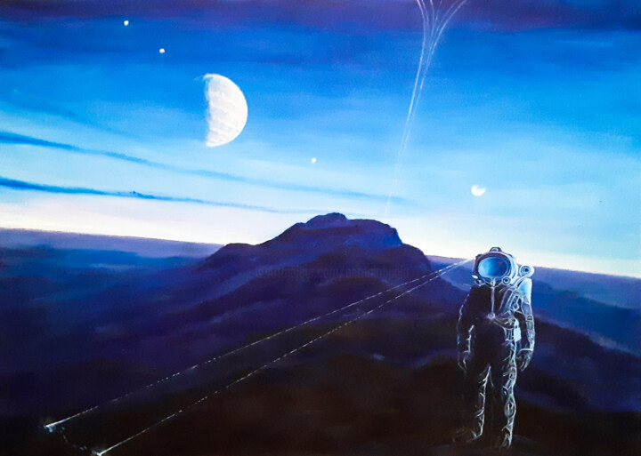 Painting titled "Epsilon Eridani F" by Antonio Bagia, Original Artwork, Acrylic