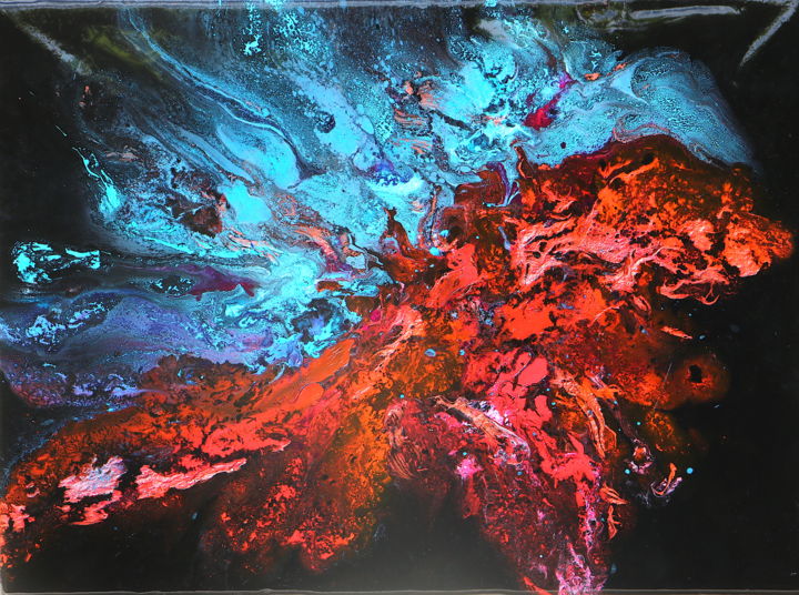 Painting titled "Dark 1" by Coco Art, Original Artwork, Acrylic
