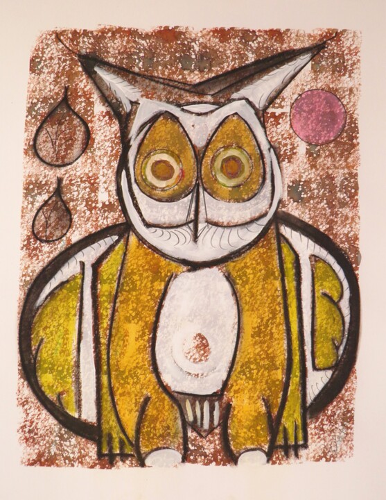 Owl of the Castel 图画, 25.6x19.7 in