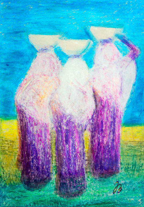 Afrikanerinnen * African Women 绘画, 27.6x19.7 in