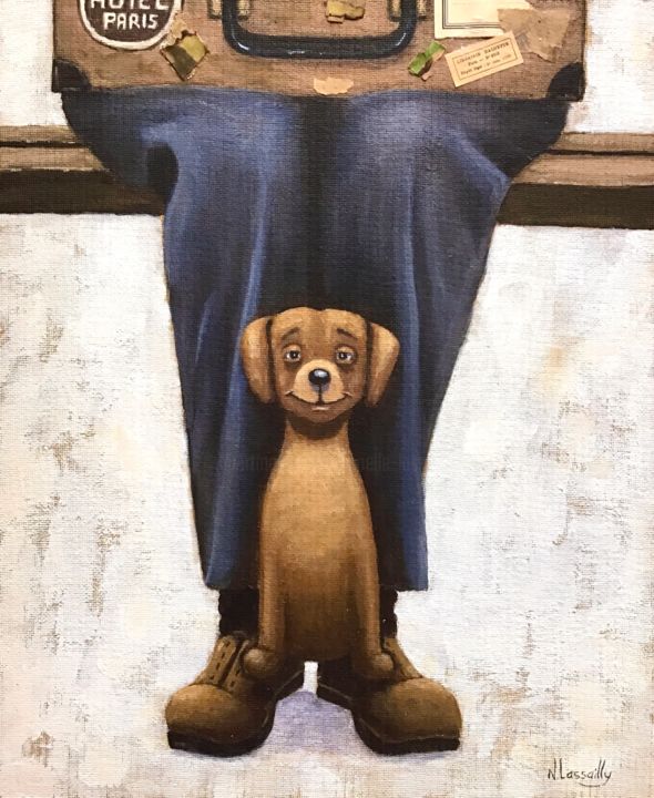 Painting titled "« Toi et moi » - 899" by Noëlle Lassailly, Original Artwork, Acrylic Mounted on Wood Stretcher frame