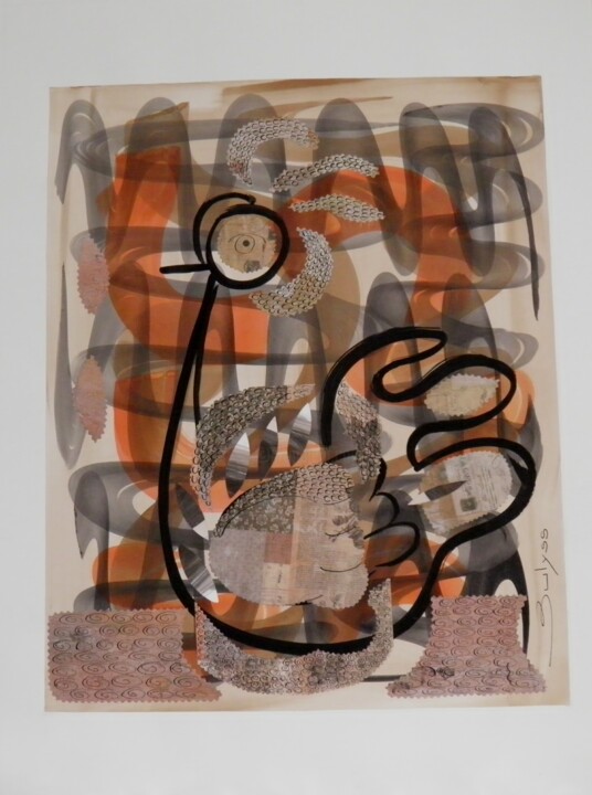 Untitled N°711 Collages, 25.6x19.7 in