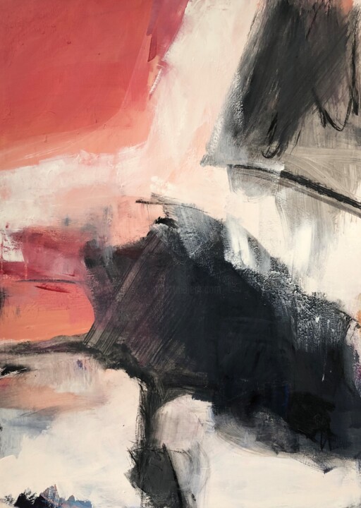 entre lac et montagnes 2 绘画, 39.4x28.7 in