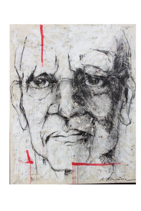 "HOMBRE" başlıklı Tablo Agnes Druenne tarafından, Orijinal sanat, Pastel