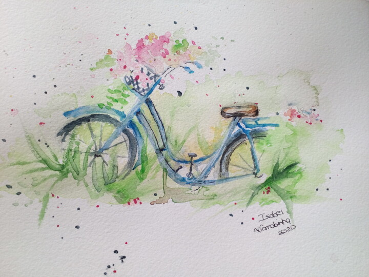 Bicicleta 绘画, 8.3x11.7 in