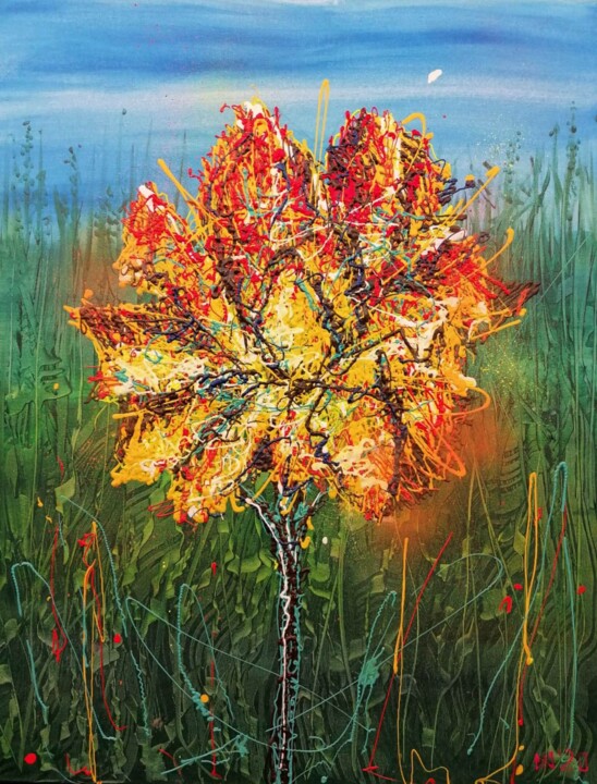 Fleur de terre sas précédent 绘画, 39.4x31.5 in