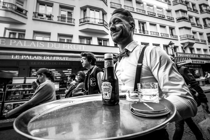 Φωτογραφία με τίτλο "Un Serveur Heureux" από Pascal Nedjar, Αυθεντικά έργα τέχνης, Ψηφιακή φωτογραφία