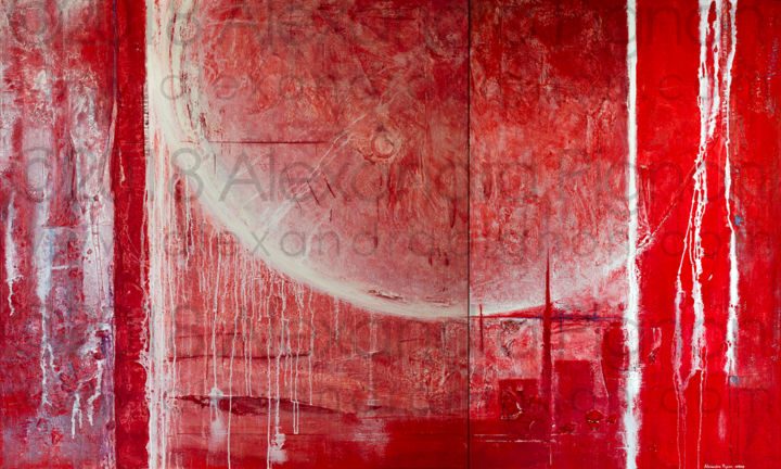 Painting titled "Mars Wanted To Beco…" by Alexandra Pignon, Original Artwork, Acrylic