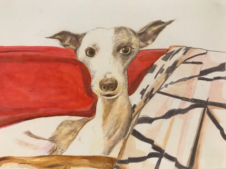 Painting titled "Line" by Poon Heather, Original Artwork, Pencil
