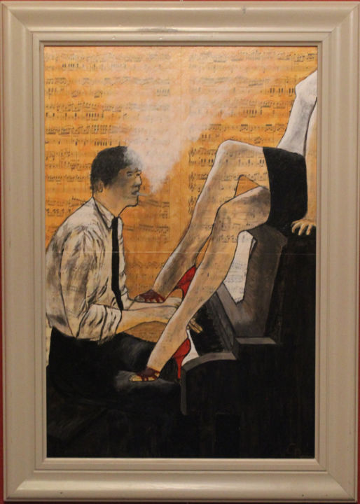310 - Piano Bar 绘画, 23.6x15.8 in
