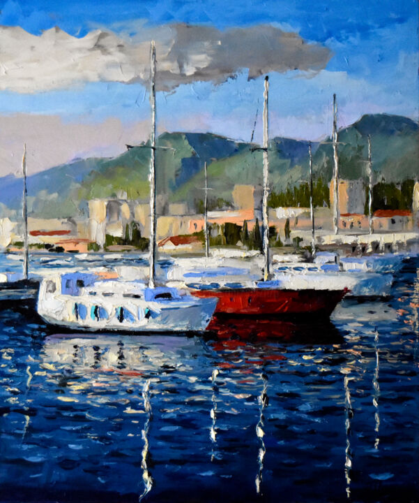 Painting titled "Somewhere in the so…" by Serghei Ghetiu, Original Artwork, Oil