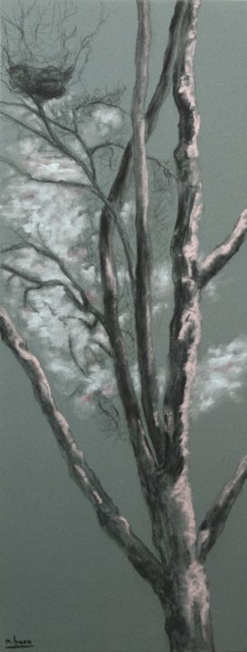 VEGETAL 13 Drawing, 25.6x9.8 in