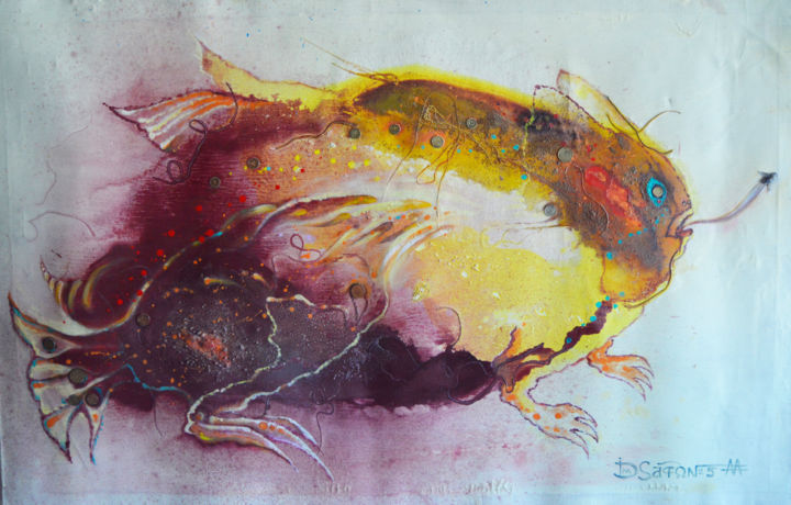 Painting titled "Chimera Of Evolution" by Daas, Original Artwork, Acrylic