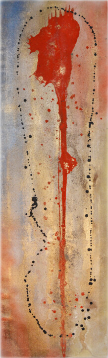 Painting titled "Red Dragon" by Andrei Autumn, Original Artwork, Acrylic