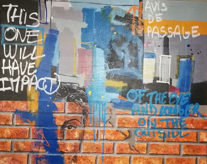 Avis de passage 绘画, 25.6x31.9 in