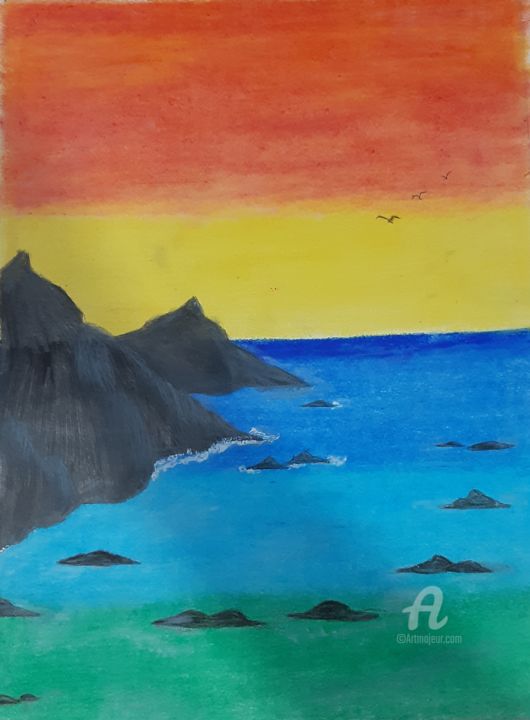 Drawing titled "nature2" by Aviatorsam, Original Artwork, Pastel