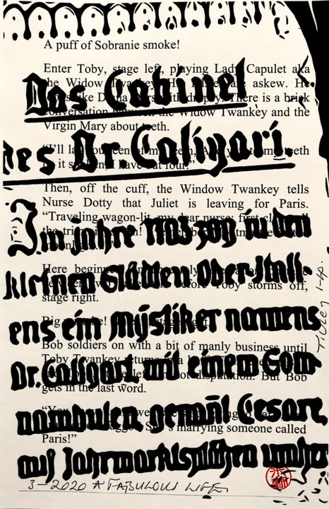 A Fabulous Life, Page 23: Das Cabinet Des Dr. Caligari Printmaking, 9.1x5.9 in