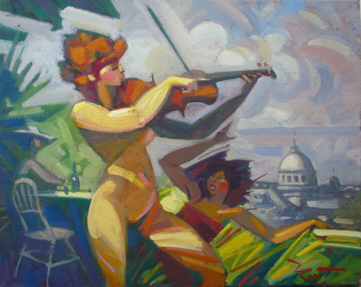 Музыка Рима 绘画, 15.8x19.7 in