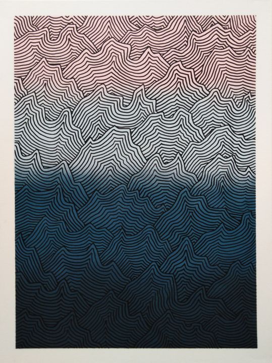 绘画 标题为“Evaporation of the…” 由L/Indien, 原创艺术品, 喷漆