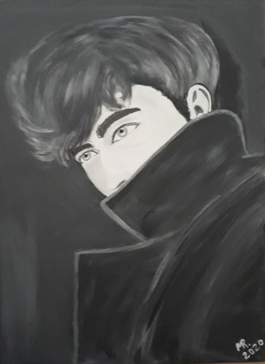 Portrait of the young man. 绘画, 31.5x23.6 in