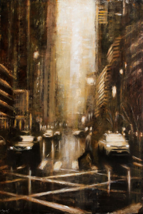 Nightfall 绘画, 40.6x27.6 in