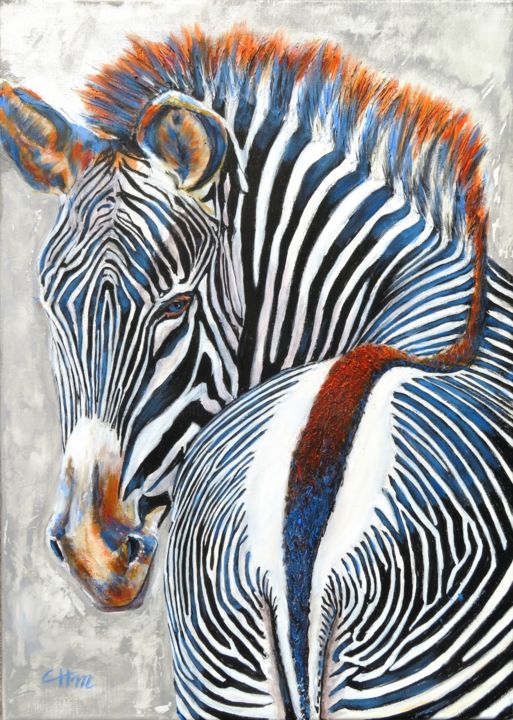 Peinture intitulée "REGARDE MOI EN FACE" par Chantal Martin (chm), Œuvre d'art originale, Acrylique