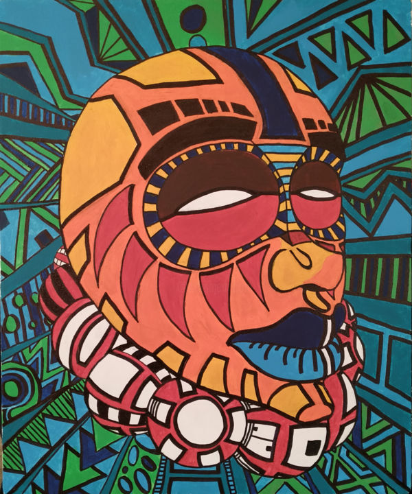 Маска / Mask / 面具 绘画, 23.6x19.7 in