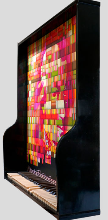 Peinture intitulée "Mozart composant (p…" par Bernard Amiot, Œuvre d'art originale, Huile