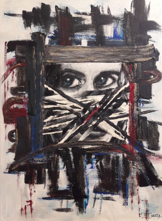 SOIES BELLE ET TAIS TOI 绘画, 27.6x19.7 in