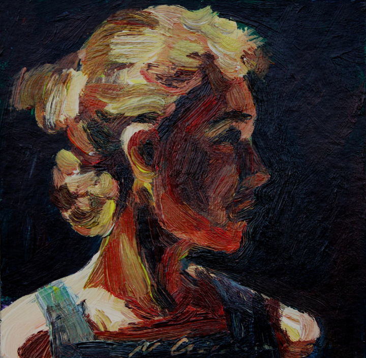 Peinture intitulée "Daily. Actress. 20/…" par Nathalia Chipilova, Œuvre d'art originale, Acrylique