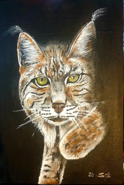 Olhar de lince 绘画, 11.8x8.3 in