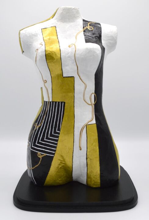 Sculpture intitulée "Buste 1 Buste 5 face" par Salette Viana, Œuvre d'art originale, Acrylique